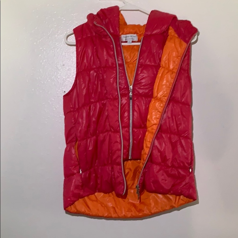 Hooded Double Zipper Vest